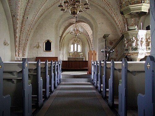 Hagebyhöga kyrka, interno