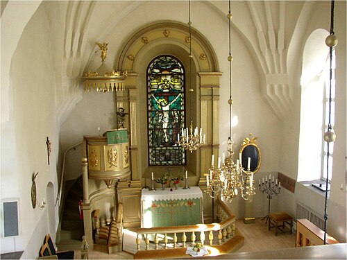 Idenors kyrka, interno
