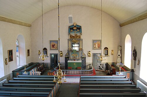 Kristvalla kyrka, interno