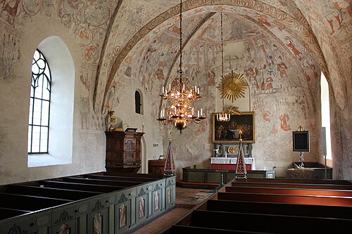 Morkarla kyrka, interno