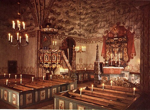 Älvros gamla kyrka, intérieur