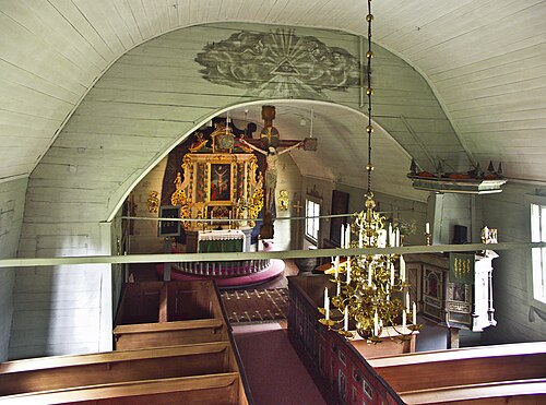 Tångeråsa kyrka, intérieur