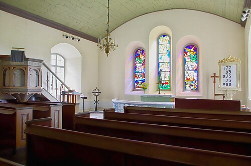 Öglunda kyrka, intérieur