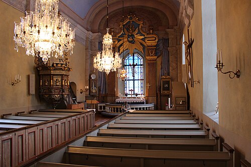 Tynderö kyrka, interno