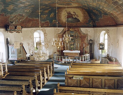Hajoms kyrka, interno