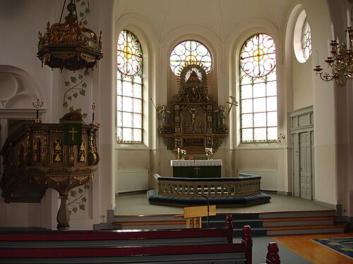 Hishults Kyrka, interno