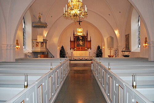 Rebbelberga kyrka, interno
