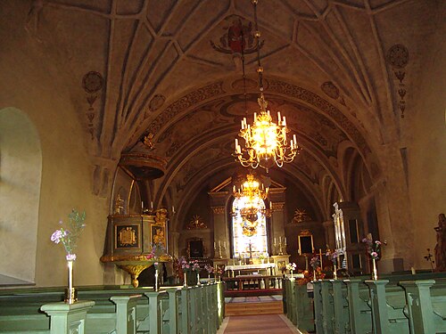 Fläckebo kyrka, intérieur