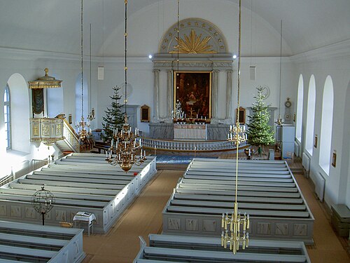 Tvings kyrka, interno