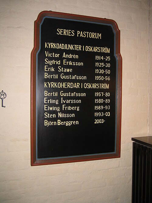Oskarströms kyrka, interno