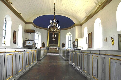 Västerlösa kyrka, interno