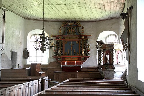 Ornunga gamla kyrka, intérieur