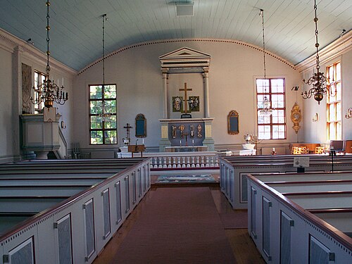 Karlslunda kyrka, interno