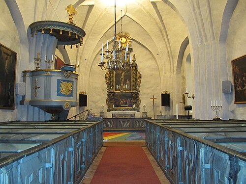 Lunda kyrka, interno