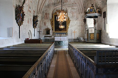 Bladåkers kyrka, interno