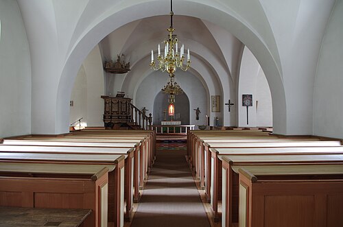 Valstads kyrka, interno