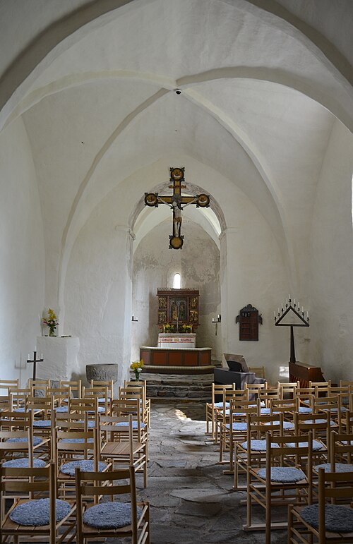 Hemmesjö gamla kyrka, intérieur