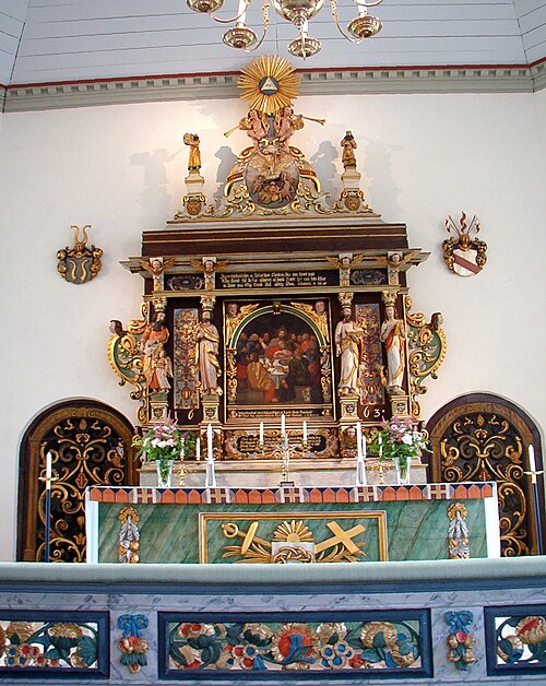 Valla kyrka, intérieur