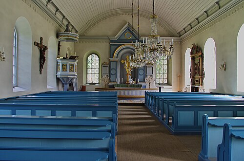 Skallmeja kyrka, interno