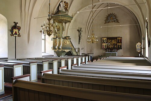 Frösunda kyrka, interno