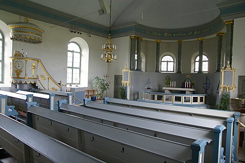 Slöta kyrka, interno