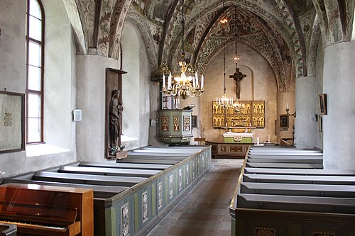 Lagga kyrka, interno