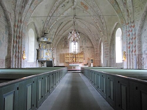 Litslena kyrka, interno