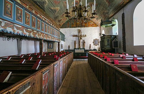 Sjösås gamla kyrka, interno