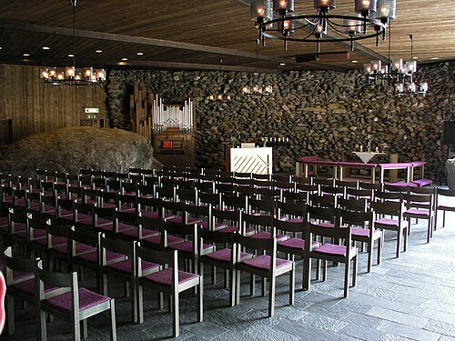Naturkyrkan i Kolmården, intérieur
