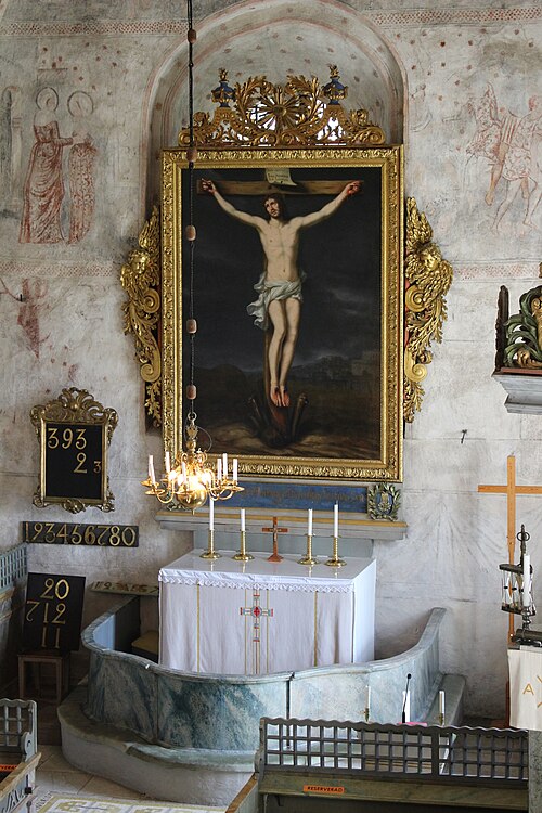 Bladåkers kyrka, interno