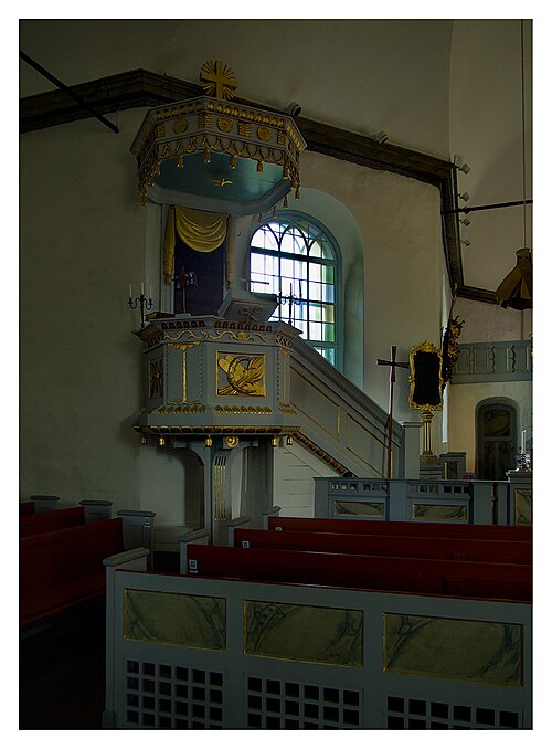 Grava kyrka, interno