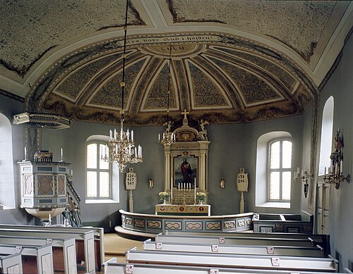 Hillareds kyrka, interno