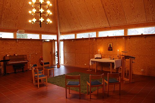 Olov Hartmans studiokyrka, intérieur