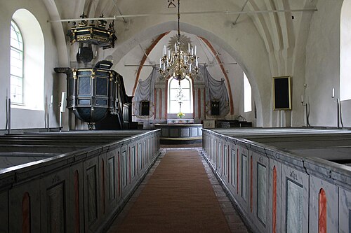 Hacksta kyrka, interno