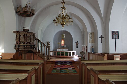 Valstads kyrka, interno
