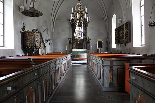 Tegelsmora kyrka, interno