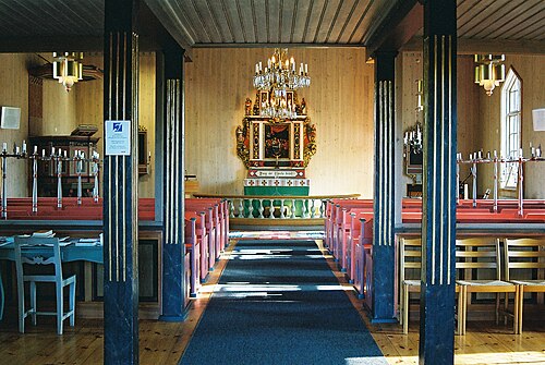 Tisselskogs kyrka, interno