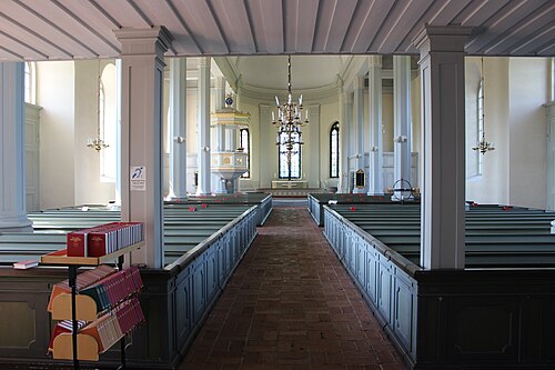 Västlands kyrka, interno