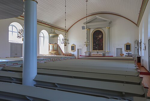 Sjösås nya kyrka, interno
