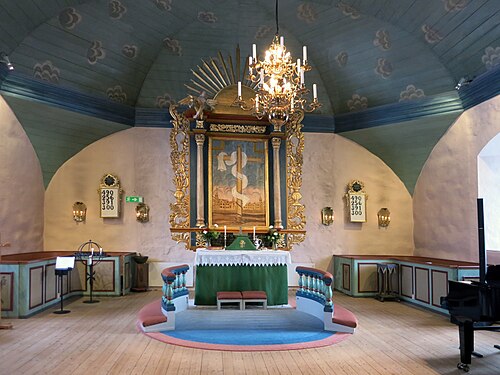 Angereds kyrka, interno