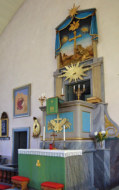 Kristvalla kyrka, interno