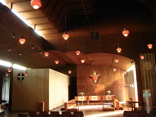 Martin Luthers kyrka, interno