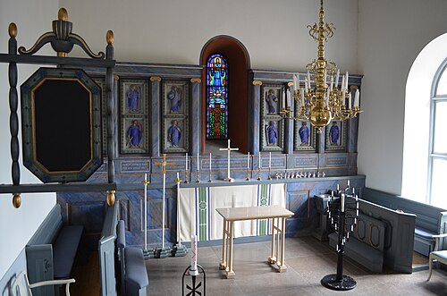 Bäckseda kyrka, interno
