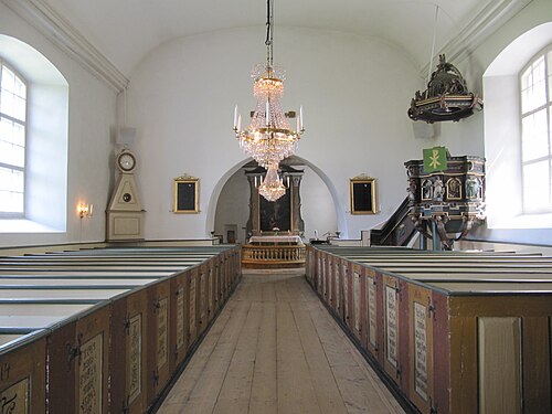 Edestads kyrka, interno