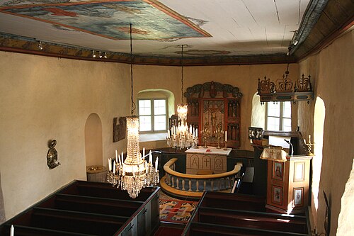 Vesene kyrka, interno