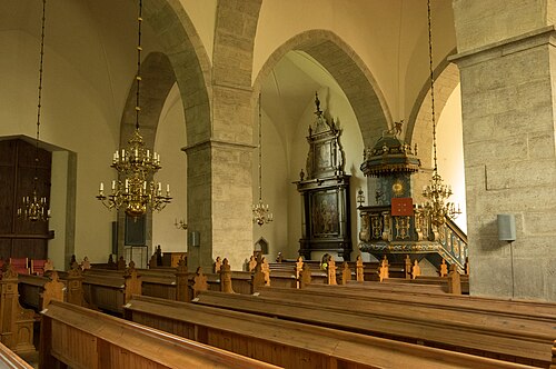 Roma kyrka, interno