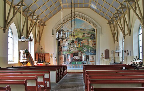 Källa nya kyrka, interno