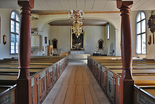 Stenberga kyrka, interno