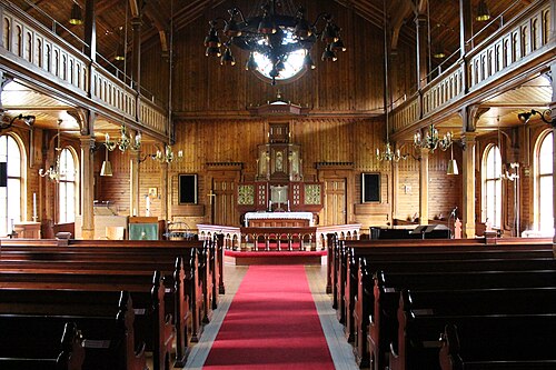 Ljusne kyrka, interno