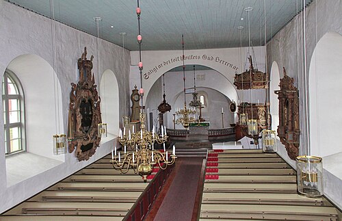 Fridlevstads kyrka, interno